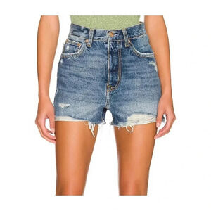 NWT $128 Lovers + Friends Austin Super High-Rise Cut-Off Denim Shorts